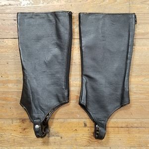 Leather Motorcycle Riding Shin Protectors Sz 5